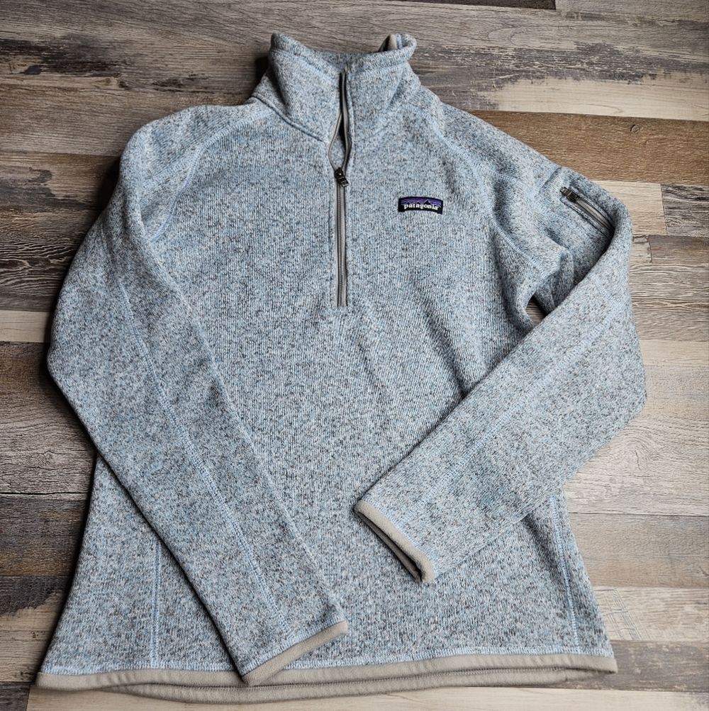 Patagonia Better Sweater Quarter Zip Pullover Size Small Blue